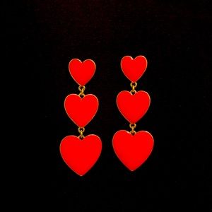 Red Heart Earrings